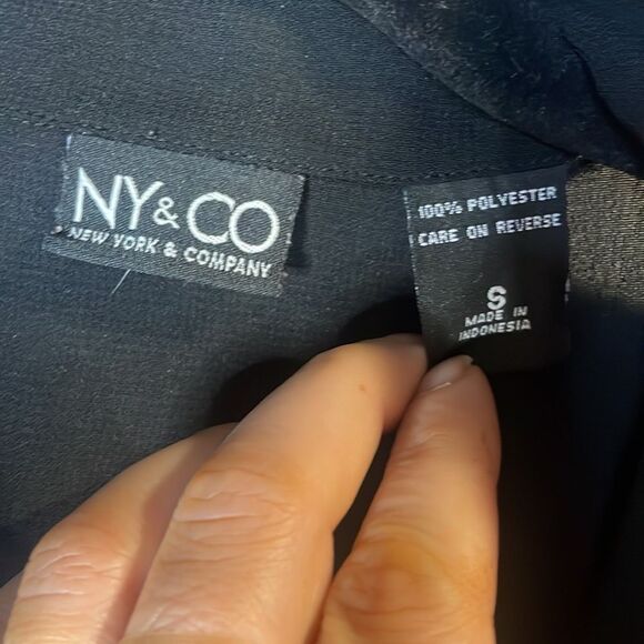 Black Sheer Button Blouse - Picture 3 of 9